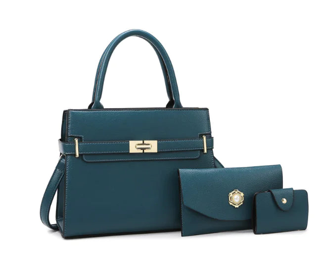 3-Piece Women's Handbag Set with Quality Leather