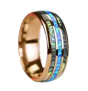 Rose Gold Titanium Steel Shell Ring