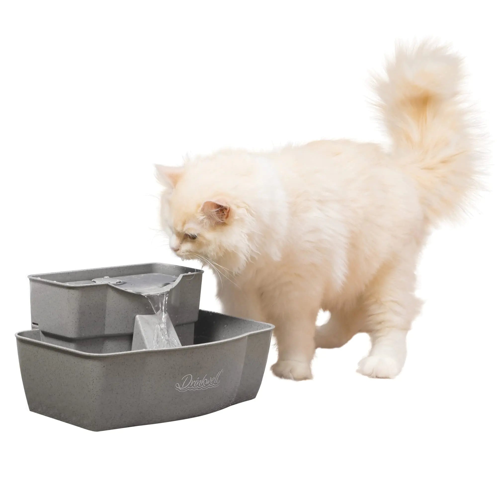 PetSafe Multi-Tier Pet Fountain – Large Waterer Great for Cats and Dogs – 2 Heights to Drink from – Great for Senior Pets – 100 Oz Water Capacity – Fresh Filtered Water