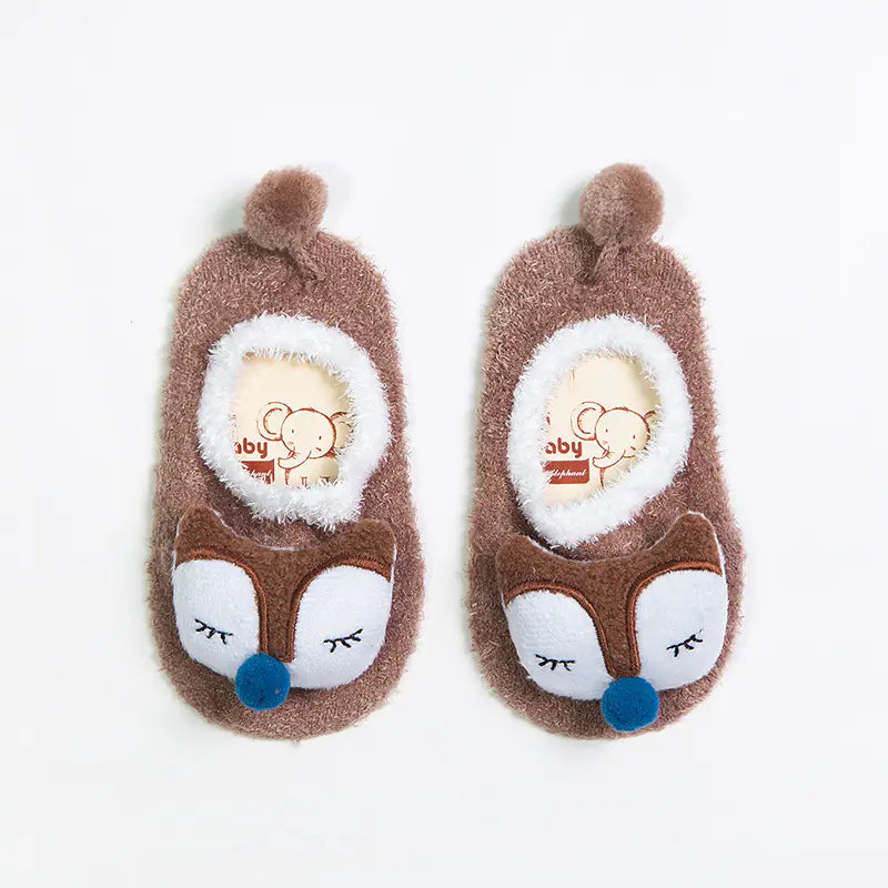 Cute Cartoon Feather Non-Slip Baby Socks for Kids
