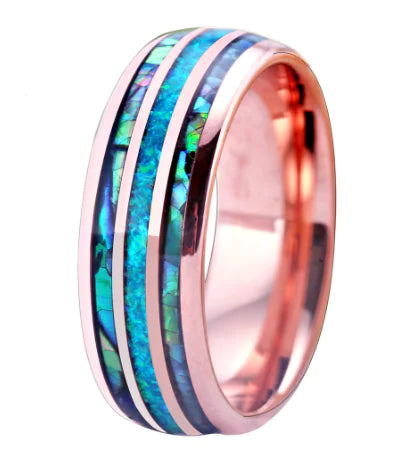 Rose Gold Titanium Steel Shell Ring
