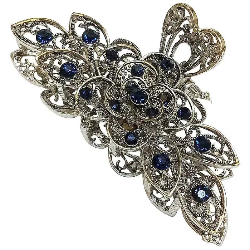 Large Retro Flower Alloy Hairpin Clip - European Style